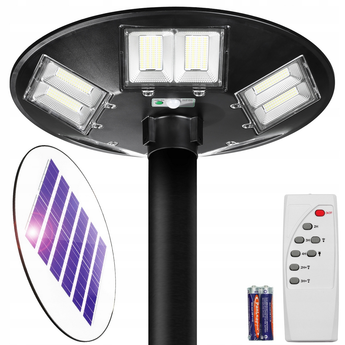 Pouličná lampa Interlook 1000 W 100 000 lm, solárne napájanie